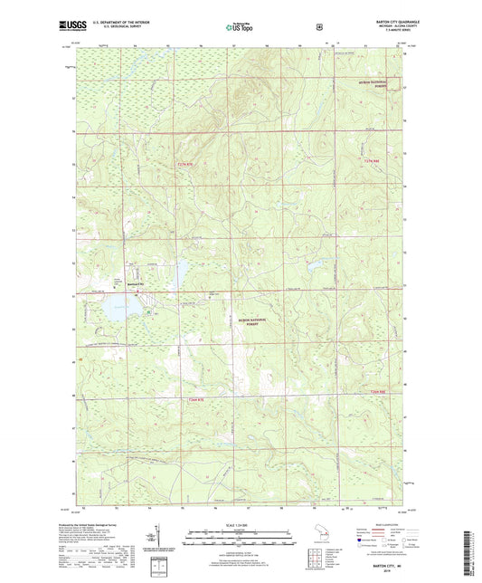 Barton City Michigan US Topo Map Image