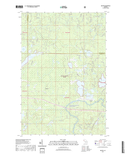Beaton Michigan US Topo Map Image