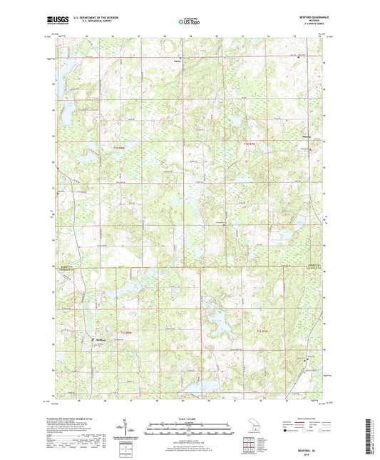 Bedford Michigan US Topo Map Image