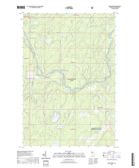 Beechwood Michigan US Topo Map Image
