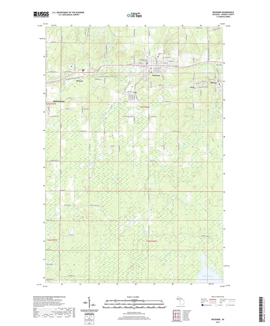 Bessemer Michigan US Topo Map Image