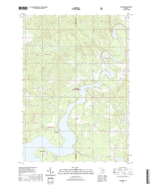 Big Bend Michigan US Topo Map Image
