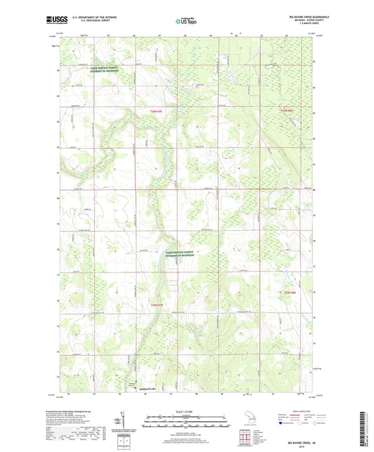 Big Ravine Creek Michigan US Topo Map Image