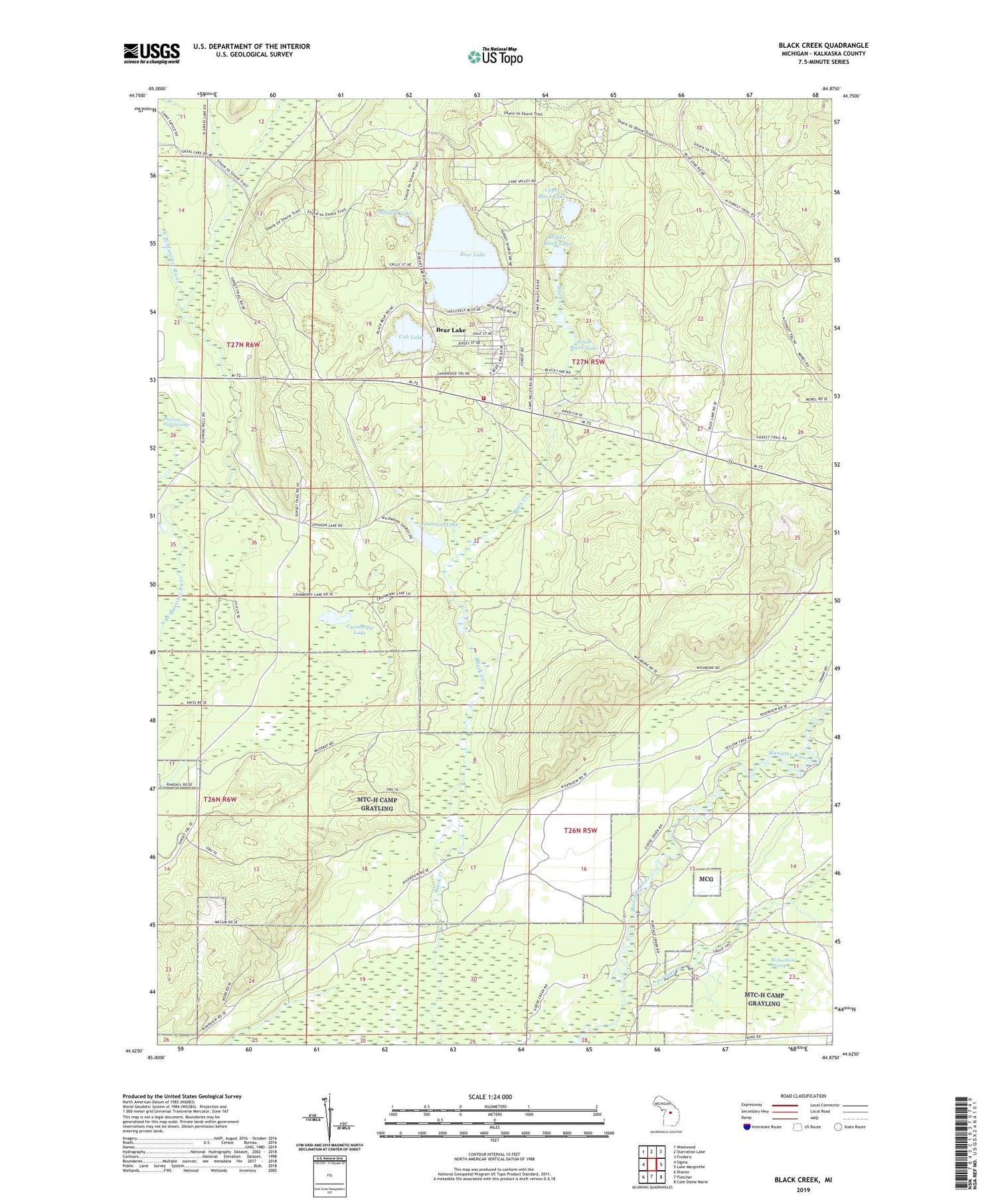 Black Creek Michigan US Topo Map Image