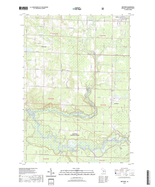 Brethren Michigan US Topo Map Image