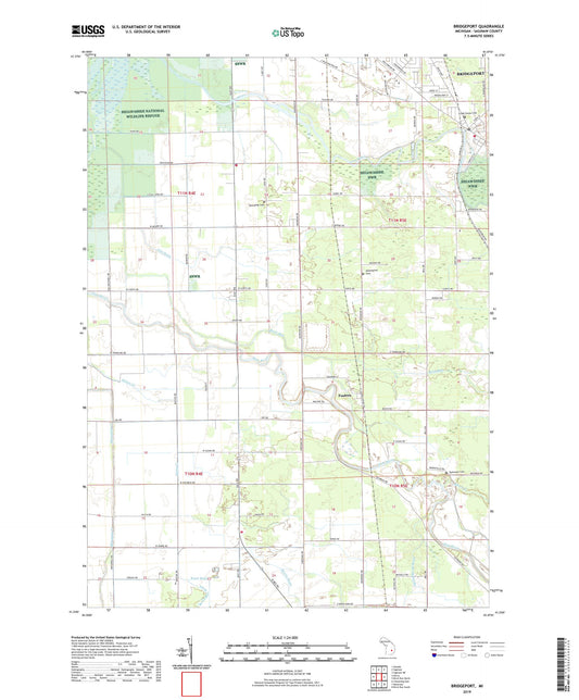 Bridgeport Michigan US Topo Map Image