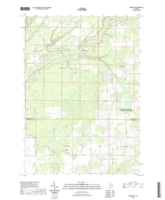 Bridgeton Michigan US Topo Map Image