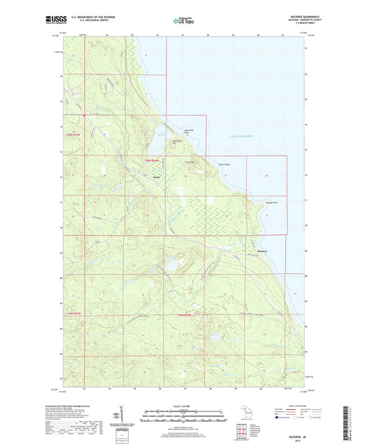 Buckroe Michigan US Topo Map Image