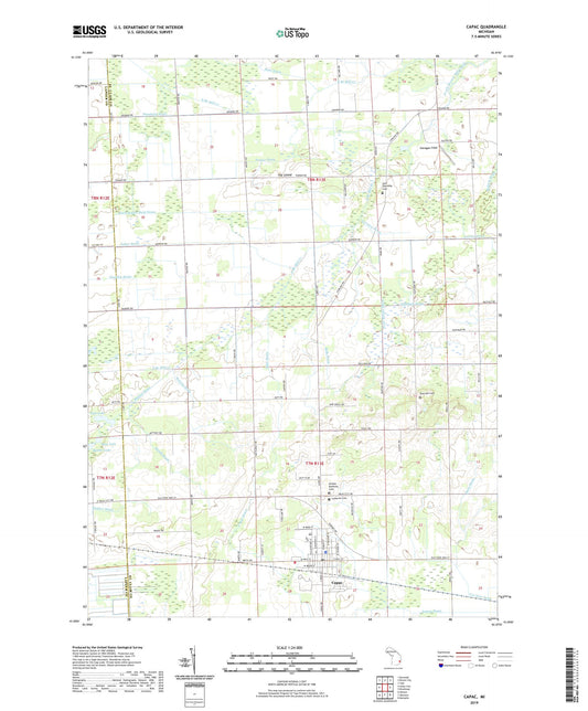 Capac Michigan US Topo Map Image