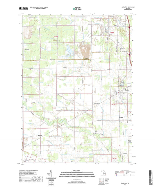 Carleton Michigan US Topo Map Image