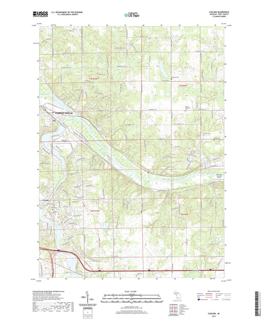 Cascade Michigan US Topo Map Image