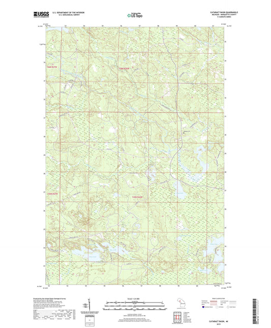 Cataract Basin Michigan US Topo Map Image