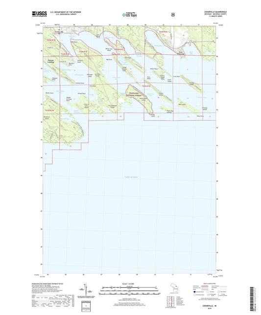 Cedarville Michigan US Topo Map Image