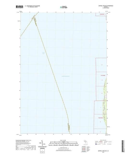 Central Lake OE W Michigan US Topo Map Image