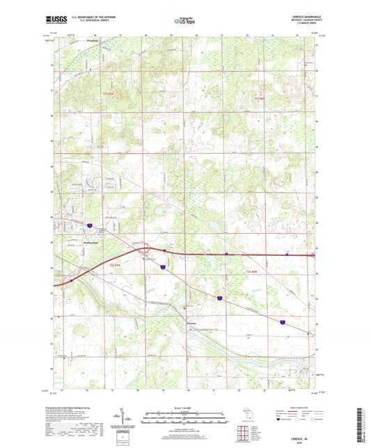 Ceresco Michigan US Topo Map Image