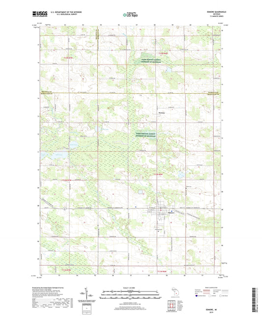 Edmore Michigan US Topo Map Image