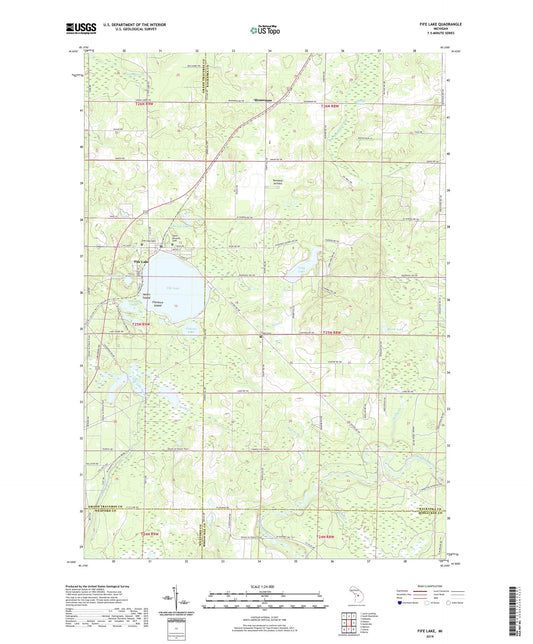 Fife Lake Michigan US Topo Map Image