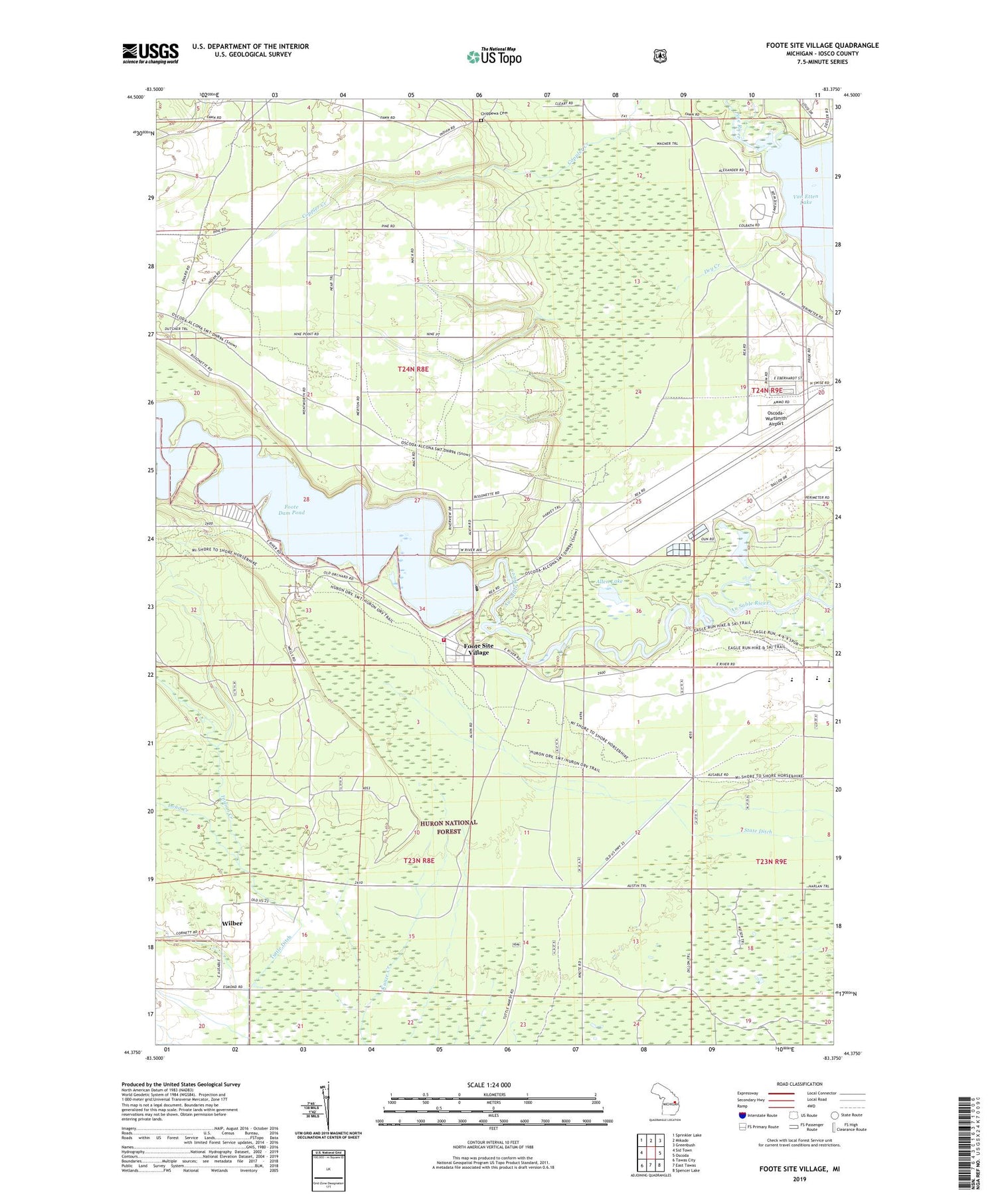 Foote Site Village Michigan US Topo Map Image