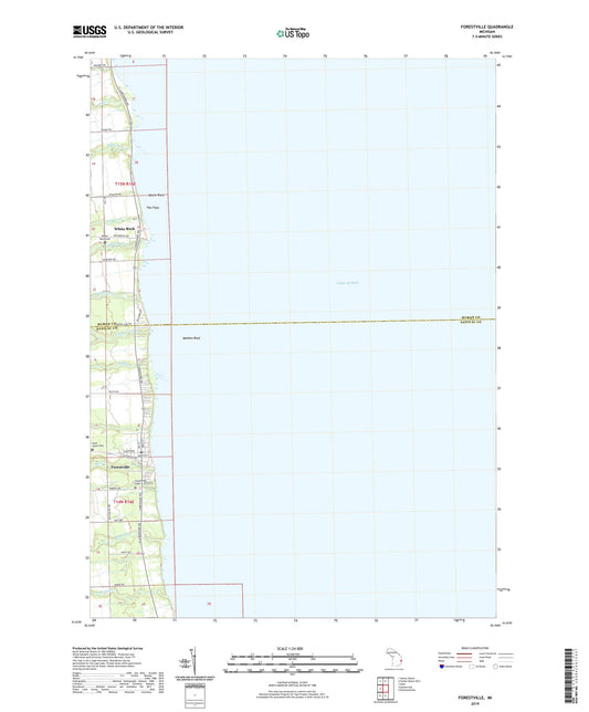 Forestville Michigan US Topo Map Image