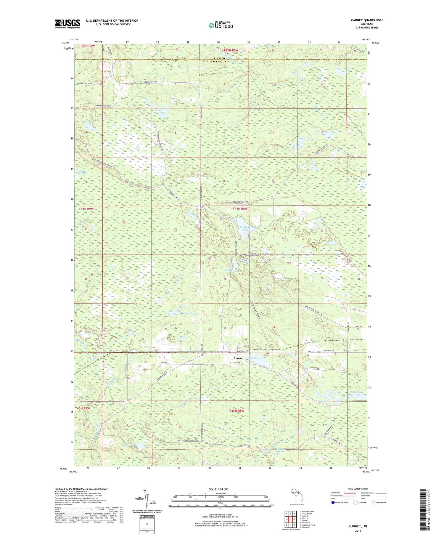 Garnet Michigan US Topo Map Image