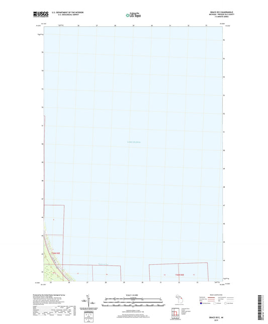 Grace OE E Michigan US Topo Map Image