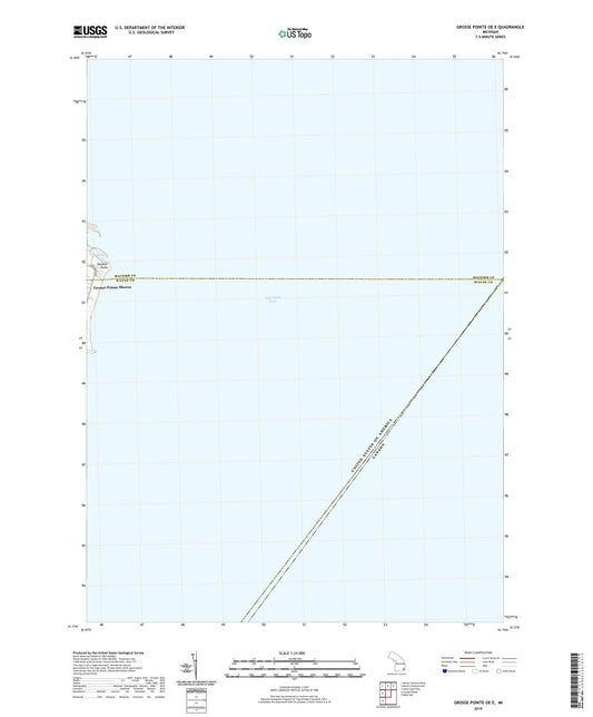 Grosse Pointe OE E Michigan US Topo Map Image