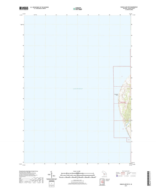 Hamlin Lake OE W Michigan US Topo Map Image