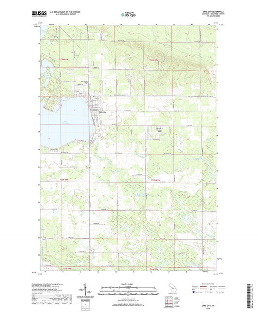 Lake City Michigan US Topo Map Image