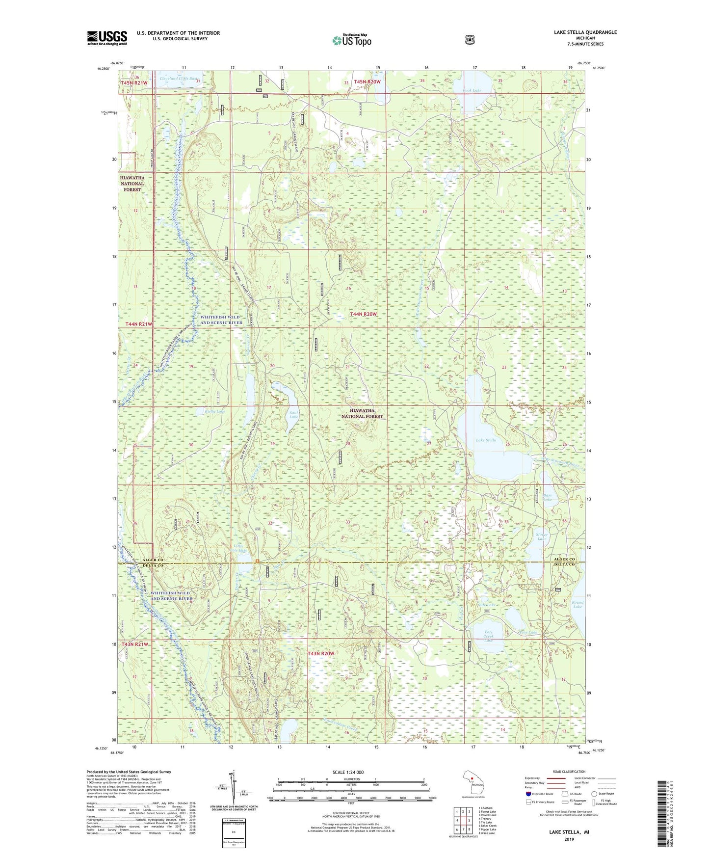 Lake Stella Michigan US Topo Map Image