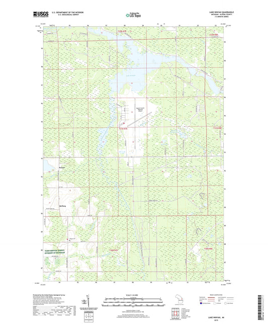 Lake Winyah Michigan US Topo Map Image
