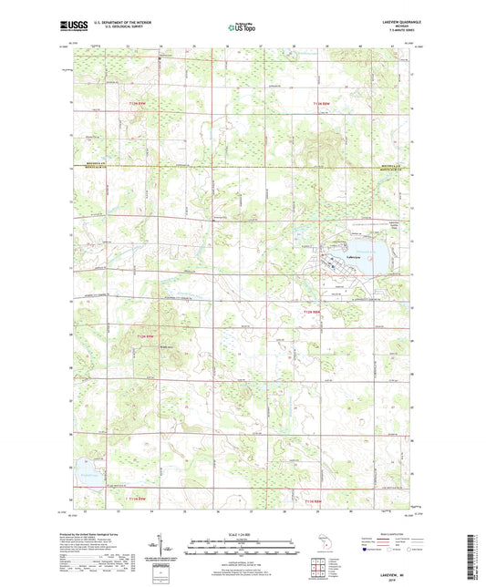 Lakeview Michigan US Topo Map Image