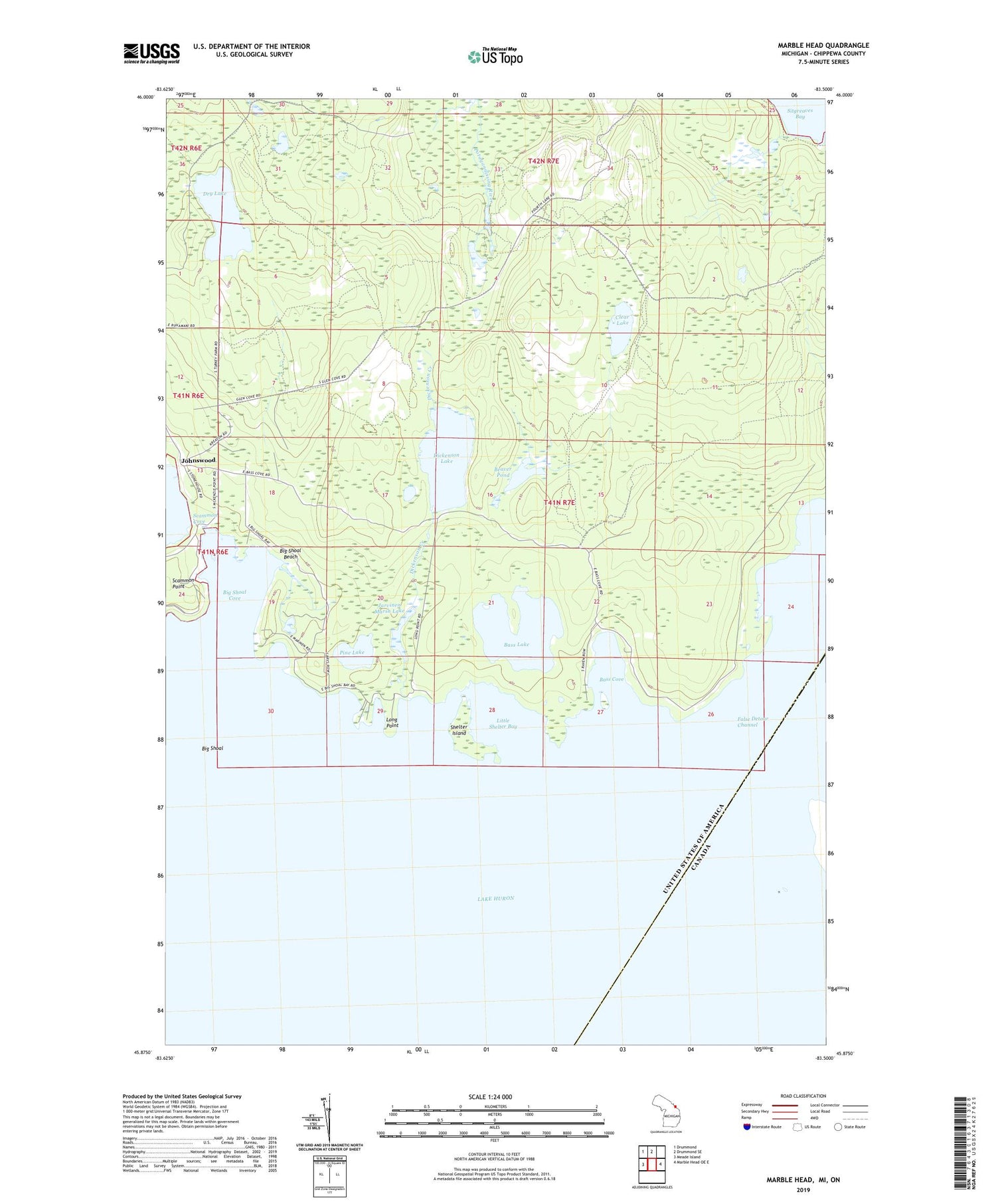 Marble Head Michigan US Topo Map Image