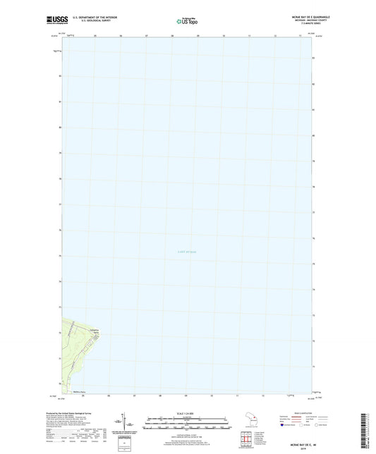 McRae Bay OE E Michigan US Topo Map Image