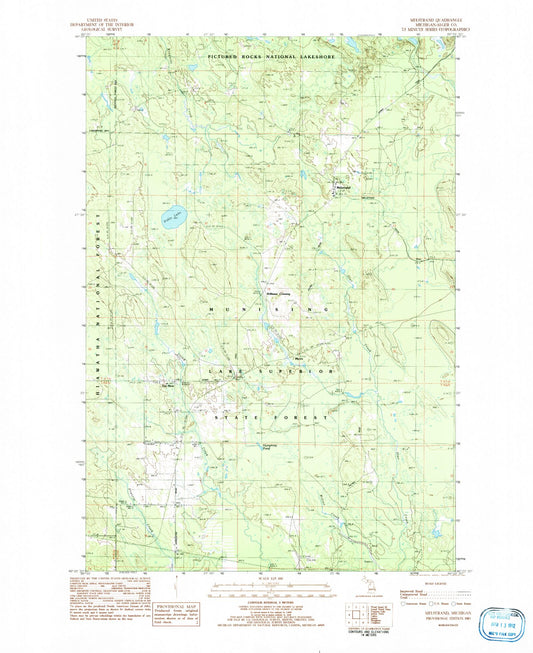 Classic USGS Melstrand Michigan 7.5'x7.5' Topo Map Image