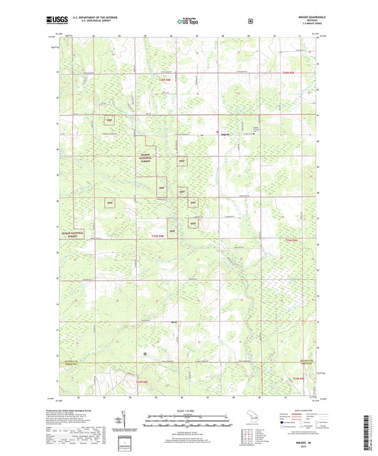 Mikado Michigan US Topo Map Image