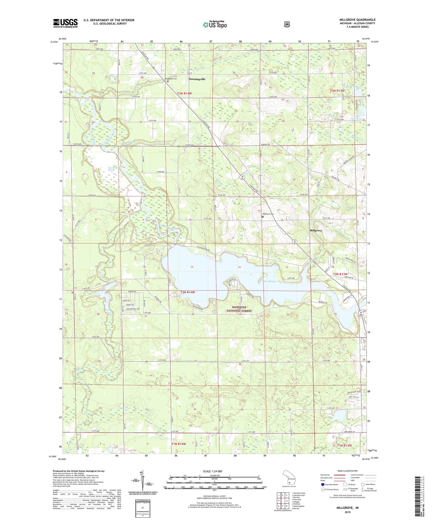 Millgrove Michigan US Topo Map Image