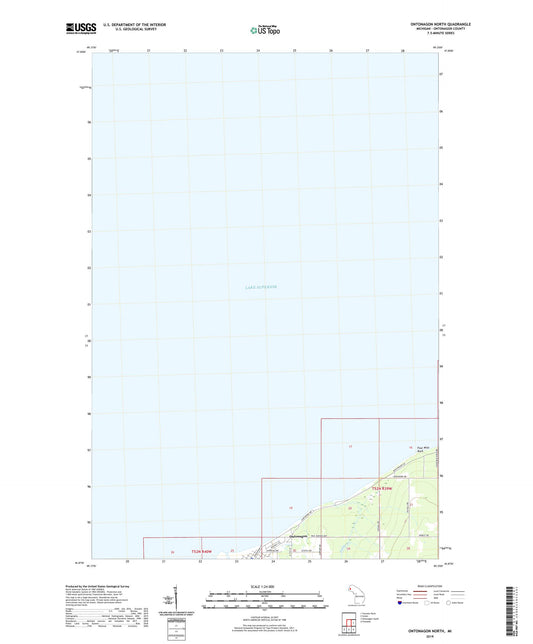 Ontonagon North Michigan US Topo Map Image