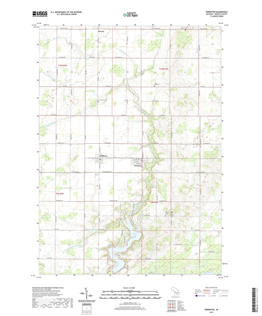 Perrinton Michigan US Topo Map Image