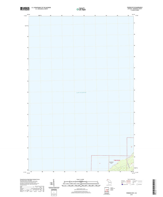 Phoenix OE W Michigan US Topo Map Image