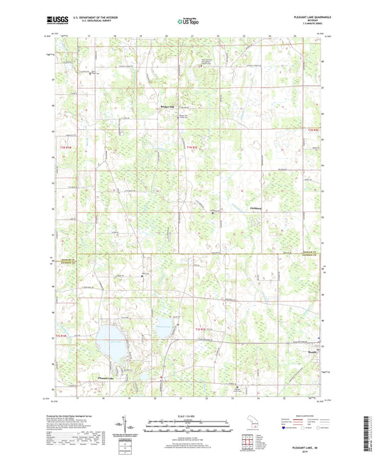 Pleasant Lake Michigan US Topo Map Image