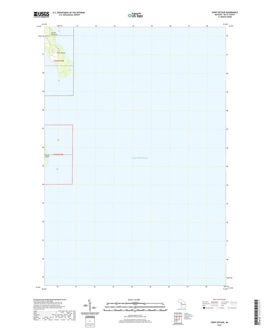 Point Detour Michigan US Topo Map Image