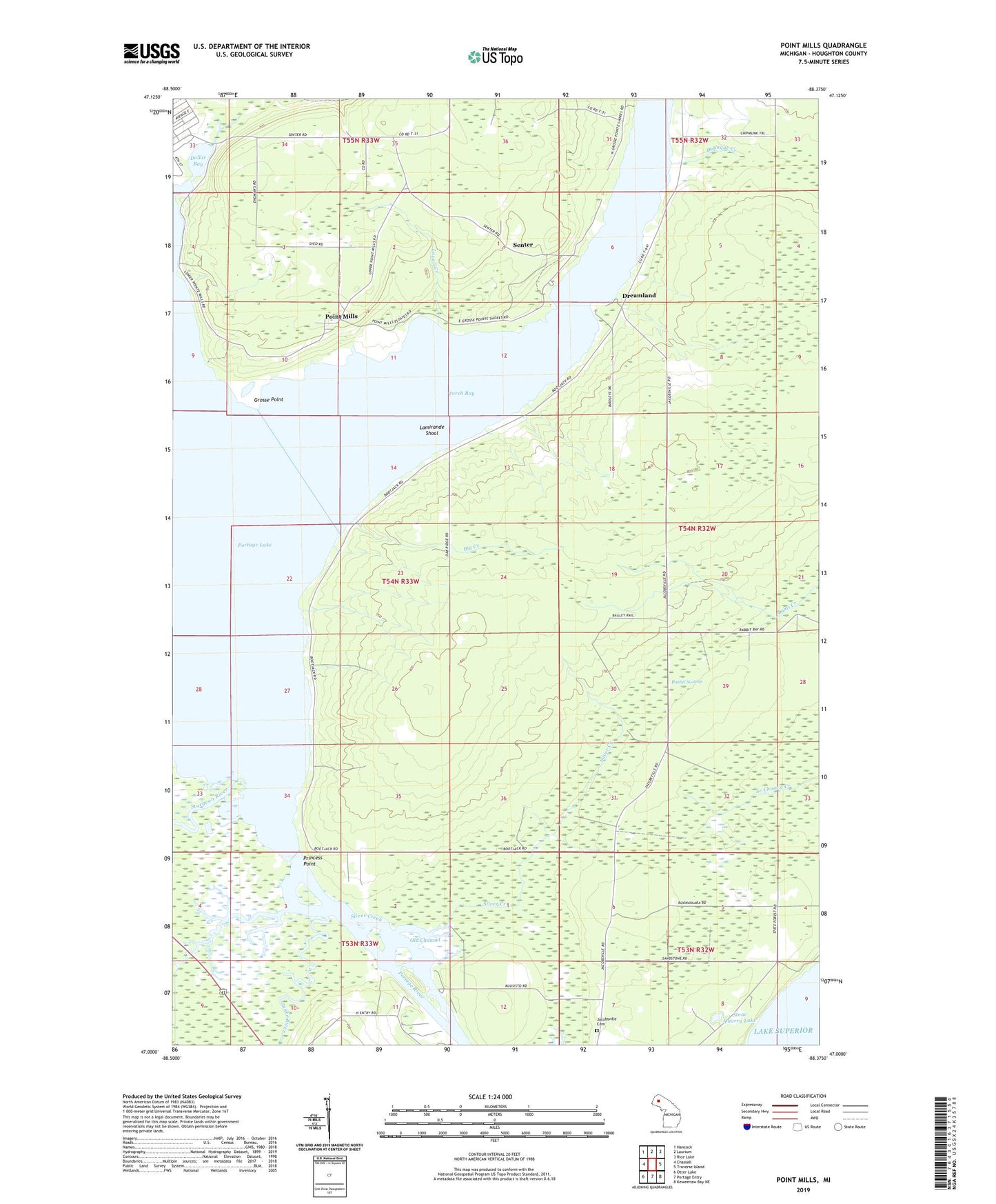Point Mills Michigan US Topo Map Image