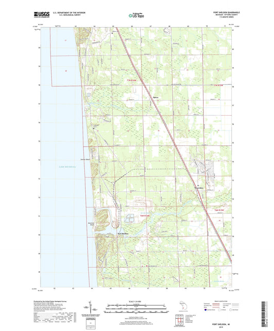 Port Sheldon Michigan US Topo Map Image