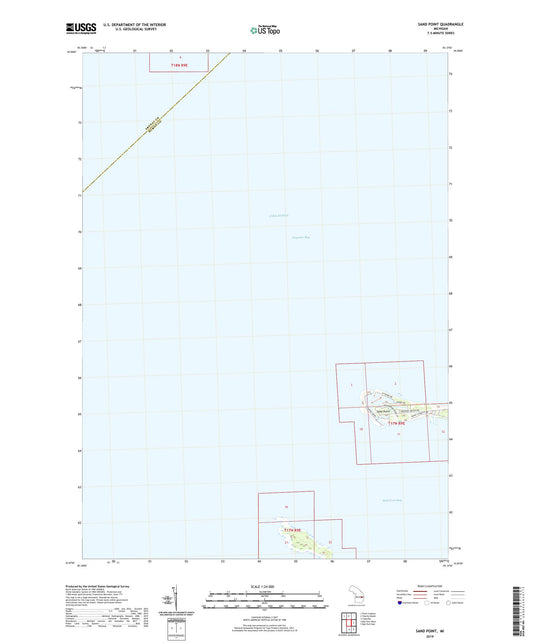 Sand Point Michigan US Topo Map Image
