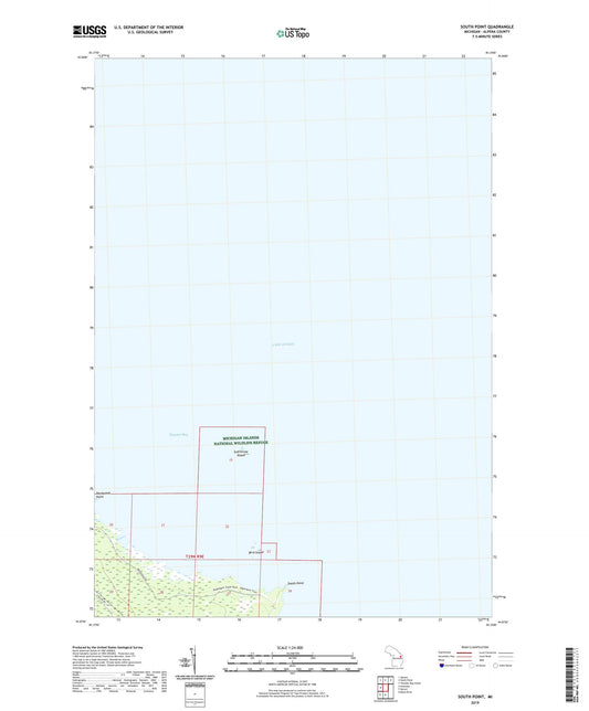 South Point Michigan US Topo Map Image