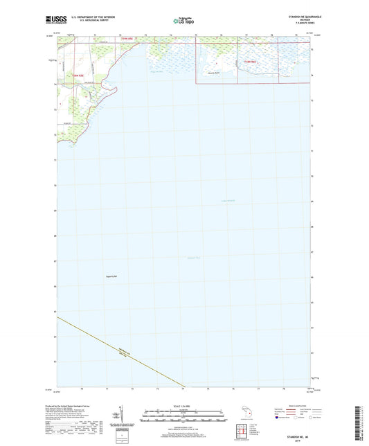 Standish NE Michigan US Topo Map Image