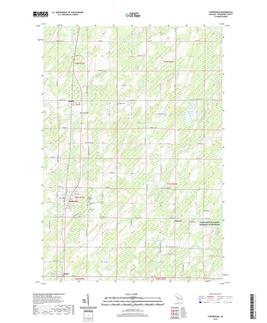 Stephenson Michigan US Topo Map Image