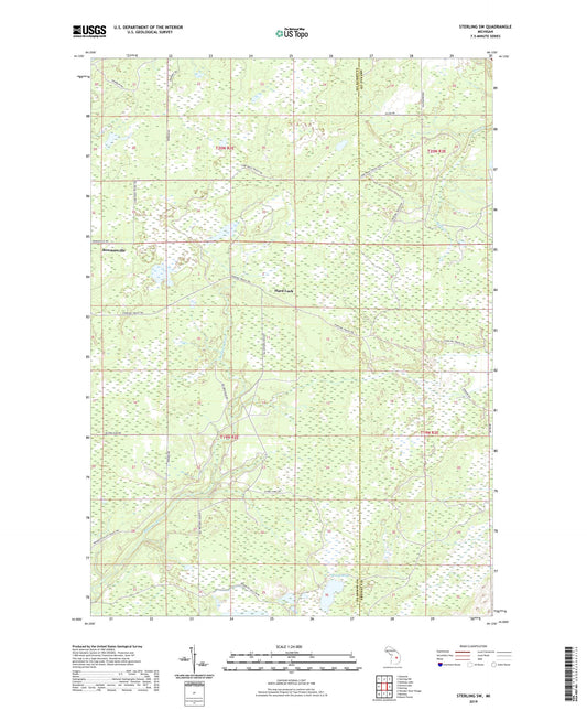 Sterling SW Michigan US Topo Map Image