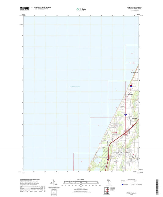 Stevensville Michigan US Topo Map Image