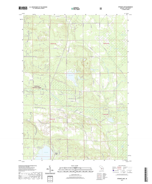 Stewart Lake Michigan US Topo Map Image